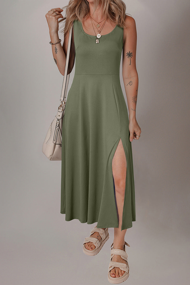 Effortless Elegance Sleeveless Knitted Midi Dress