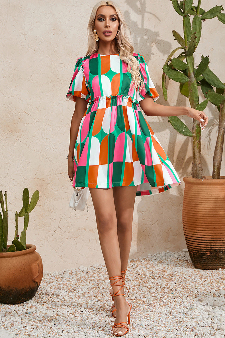 Breezy Comfort Short Sleeve Midi Dress with Pockets