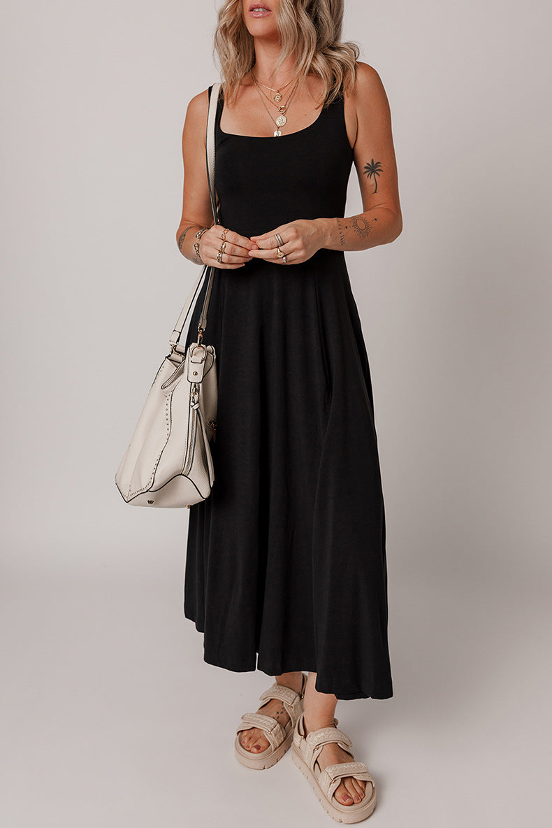 Effortless Elegance Sleeveless Knitted Midi Dress