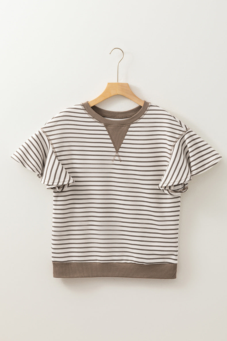 Relaxed Fit Striped Short Sleeve T-Shirt