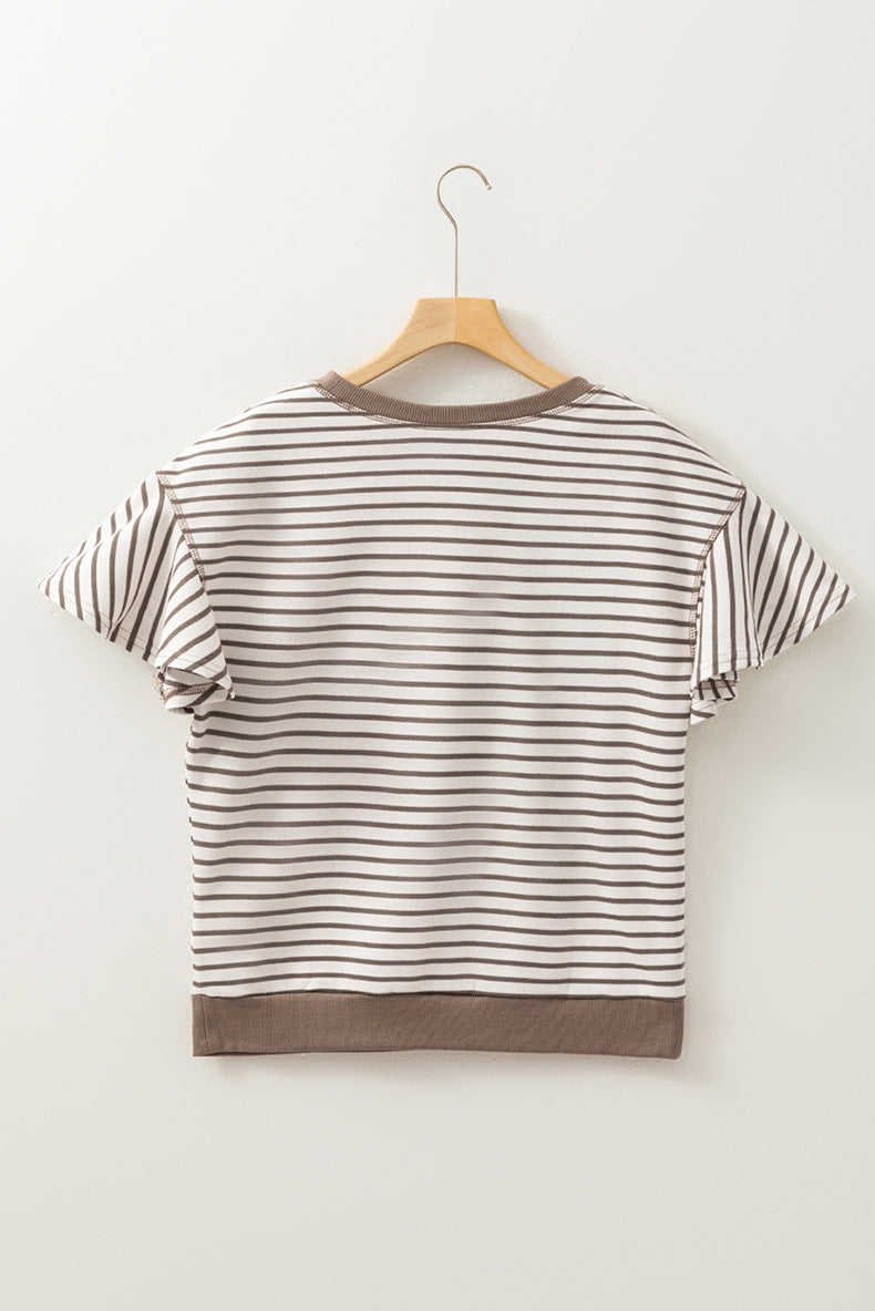 Relaxed Fit Striped Short Sleeve T-Shirt