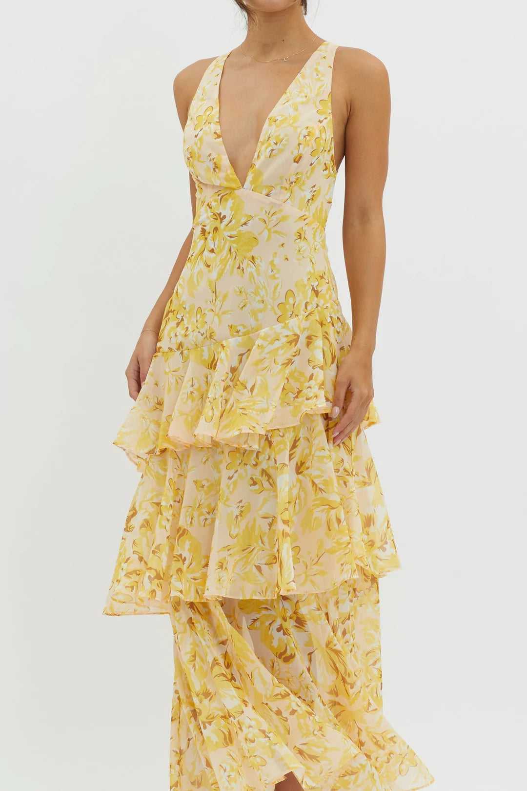 Amelorae Tiered Floral Maxi Dress