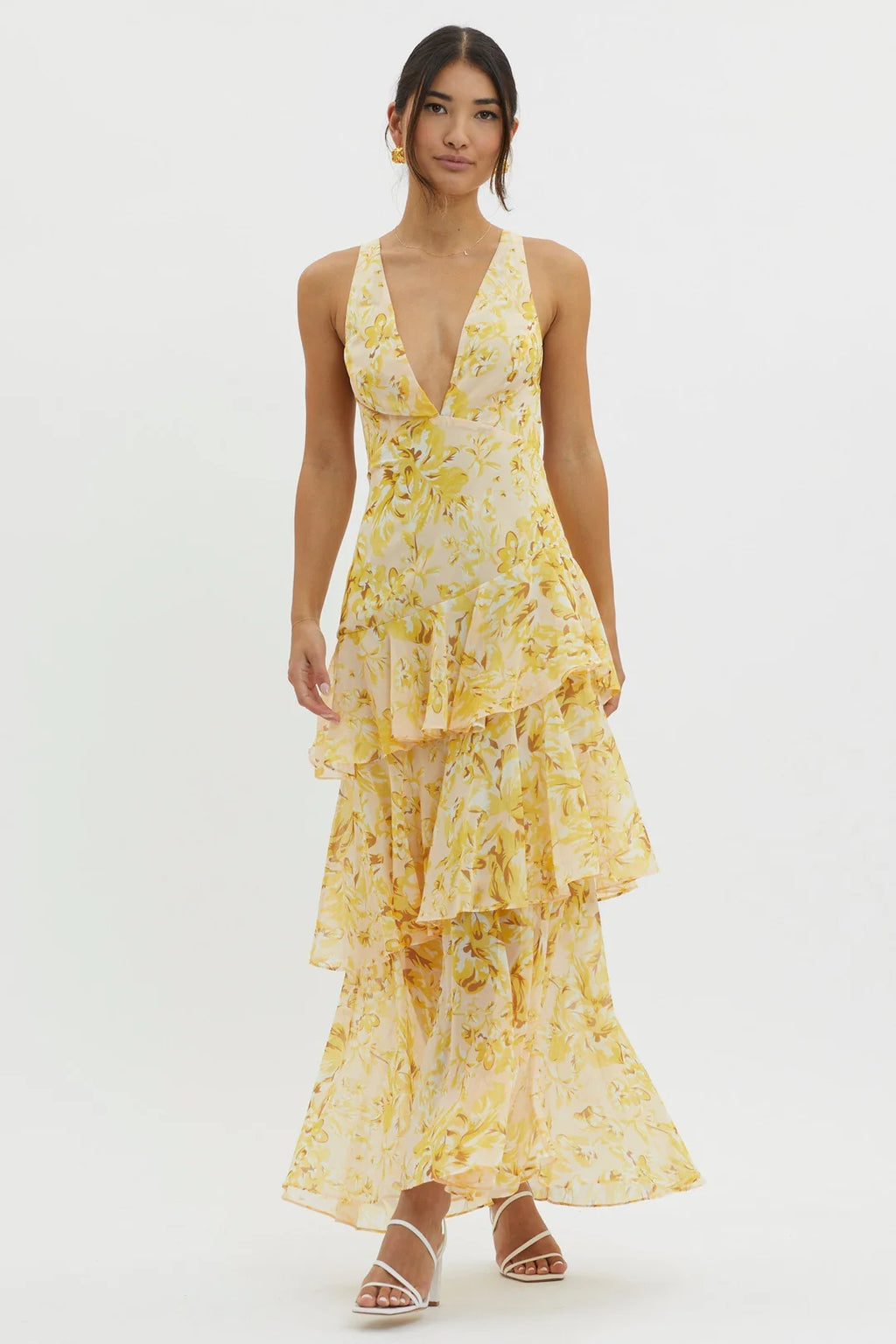 Amelorae Tiered Floral Maxi Dress
