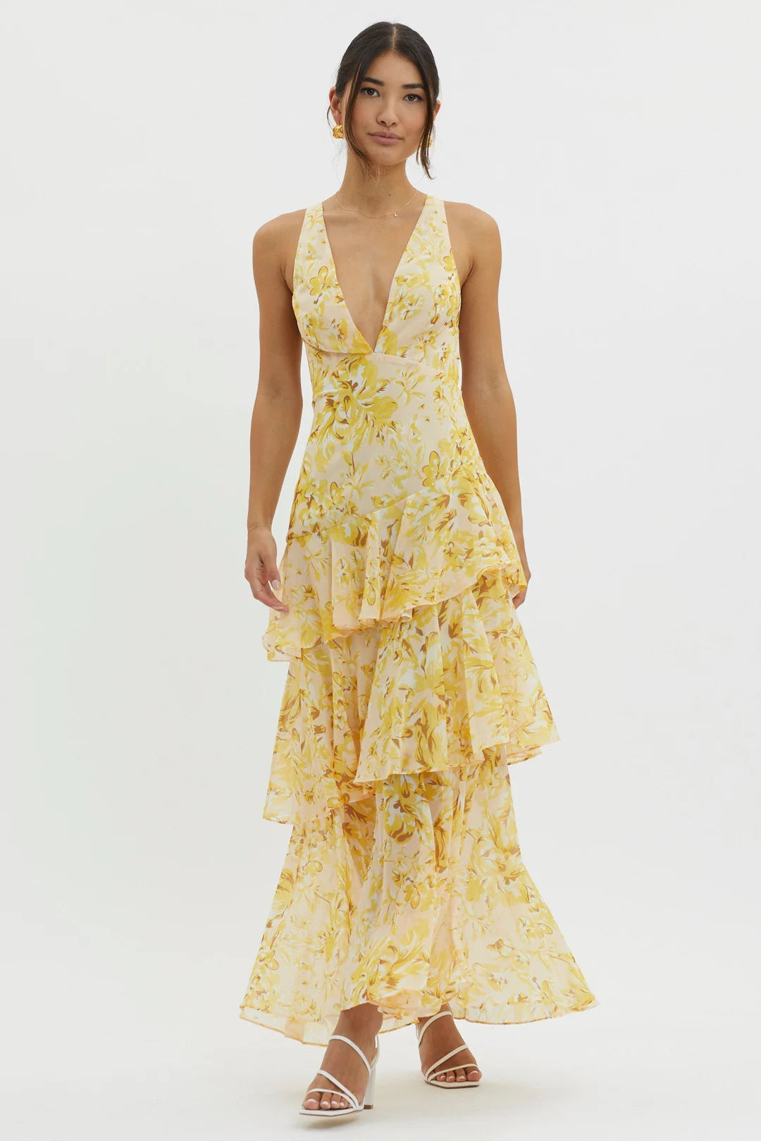 Amelorae Tiered Floral Maxi Dress