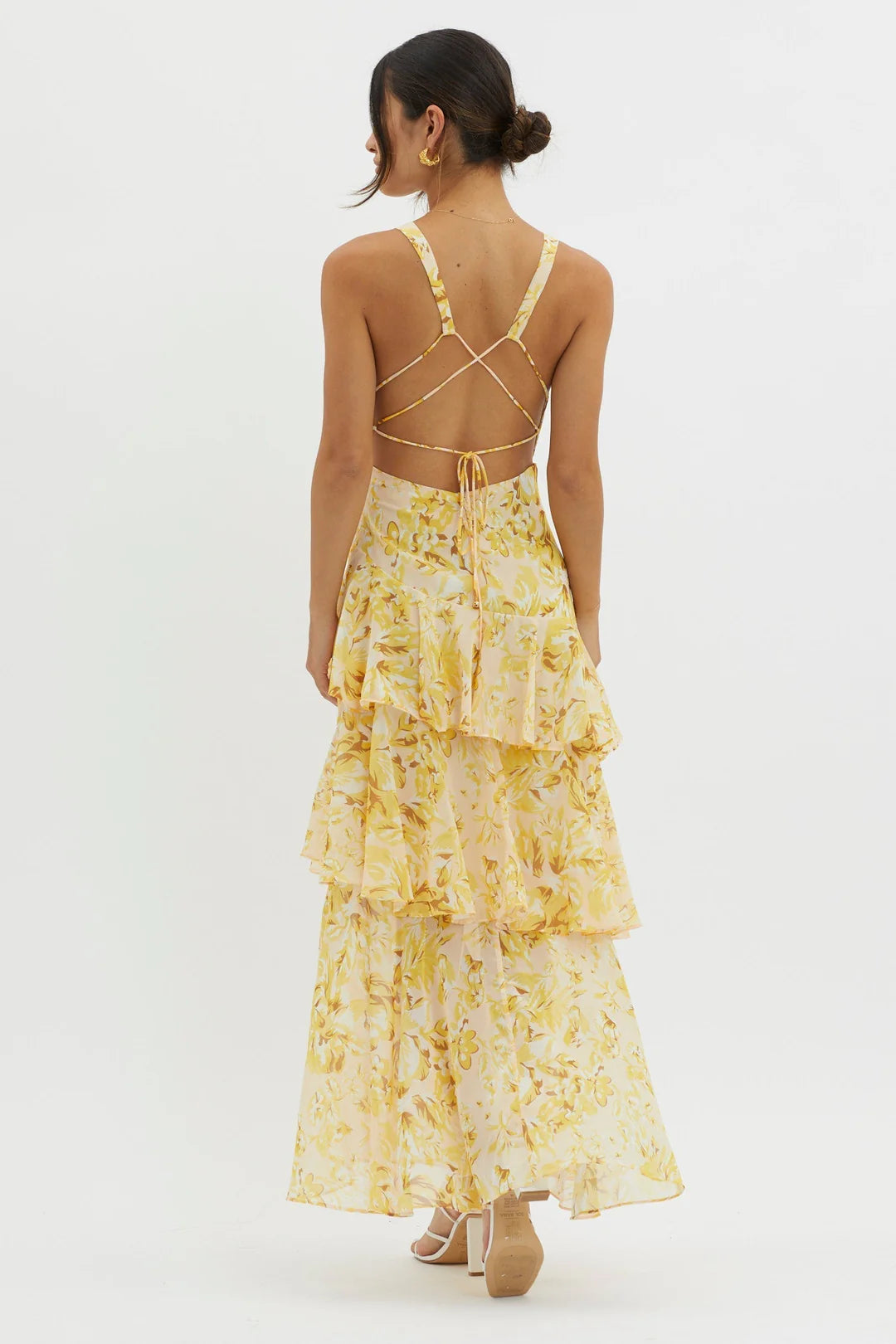 Amelorae Tiered Floral Maxi Dress
