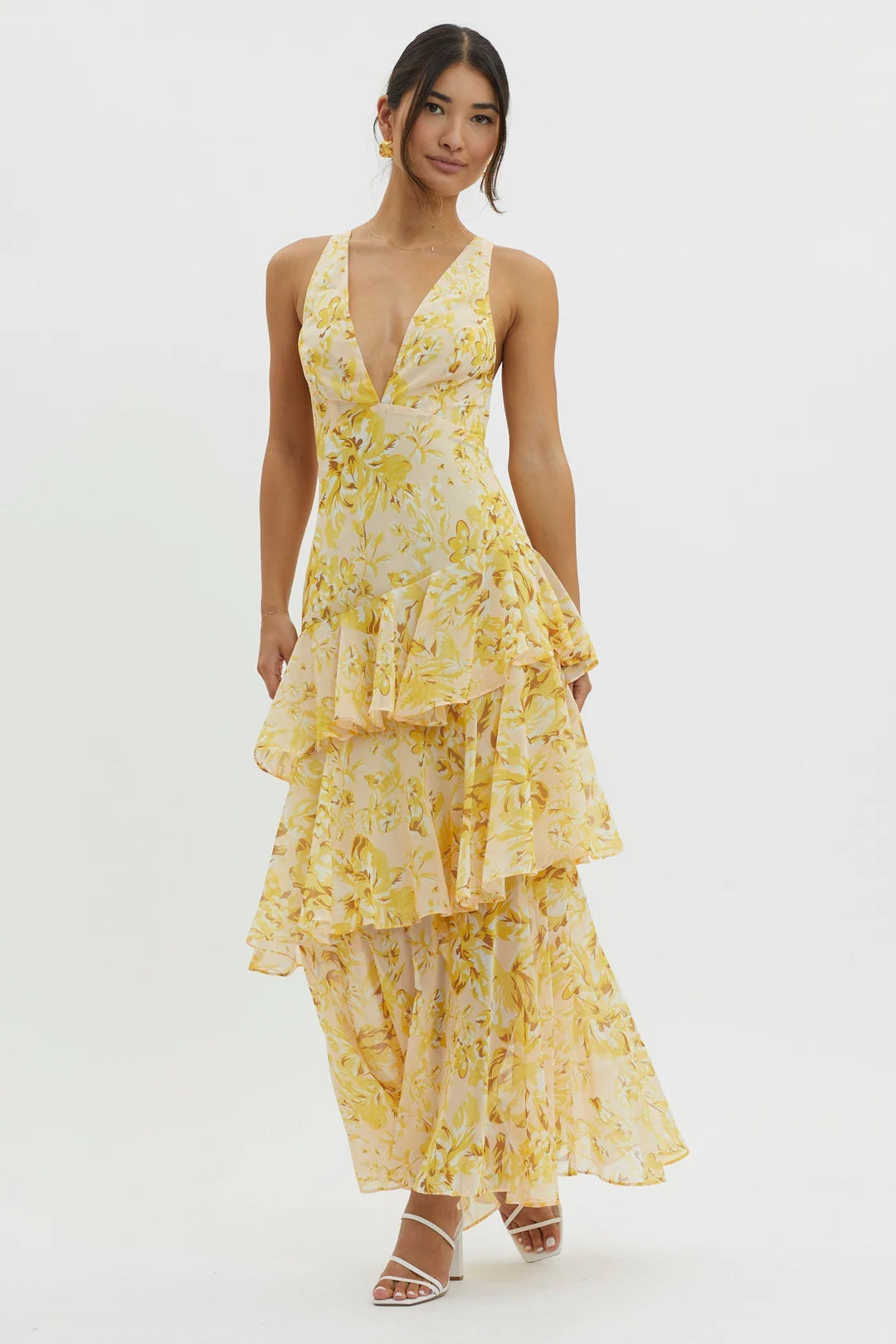 Amelorae Tiered Floral Maxi Dress