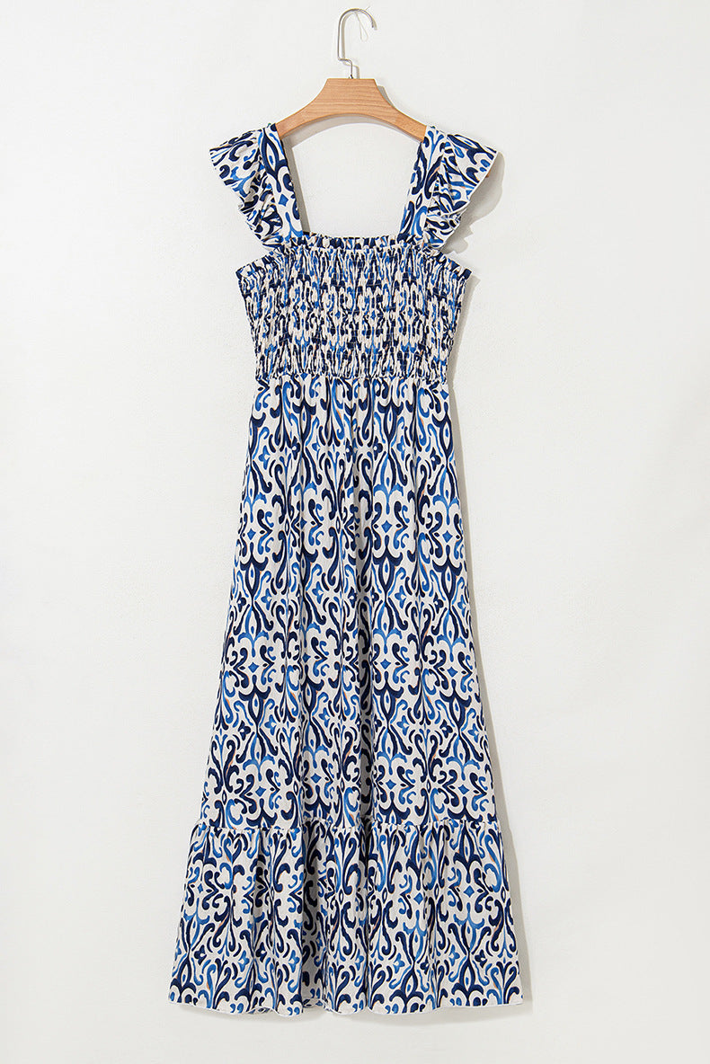 Retro Boho High Waist Maxi Skirt