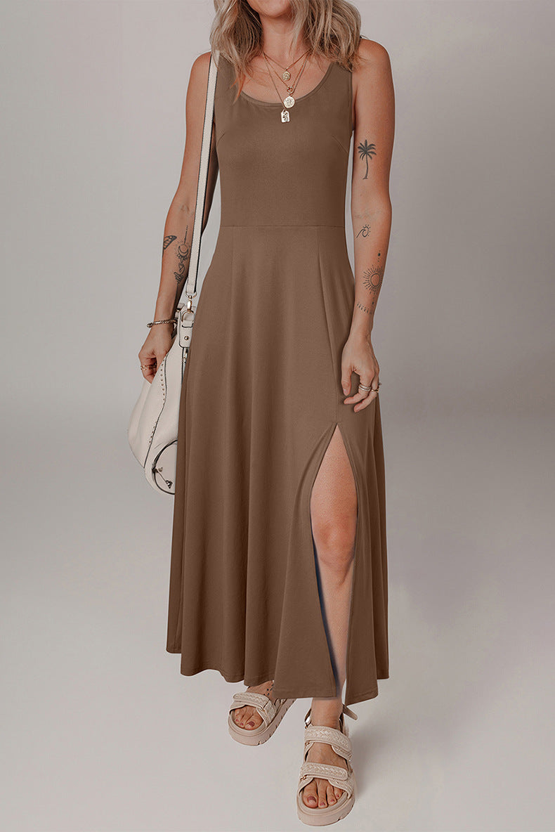 Effortless Elegance Sleeveless Knitted Midi Dress