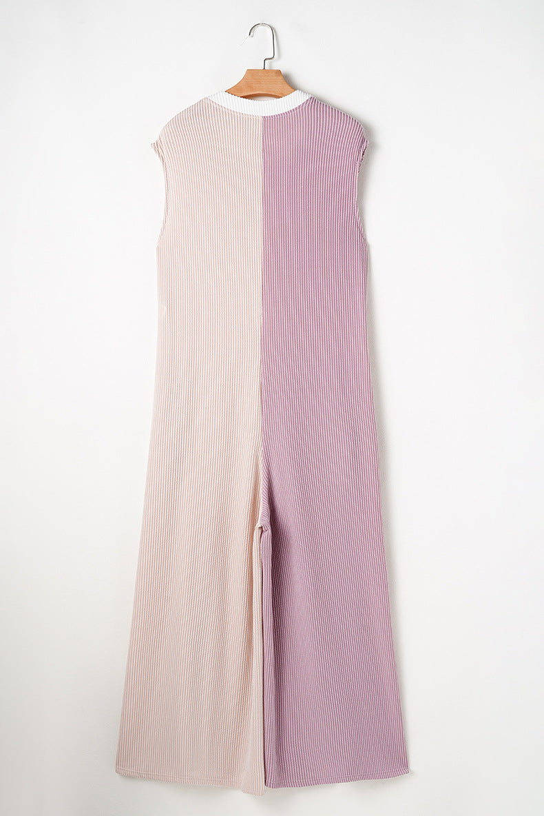 Two-tone dress with beige and pink gradient on a white background